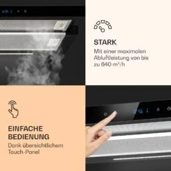 Mariana Neo 60 Flachschirmhaube 60cm 640 M³/h Abluft LED 13 Mariana Neo 60 Flachschirmhaube 60cm 640 M³/h Abluft LED -Klarstein 10035926 de 0004 logo