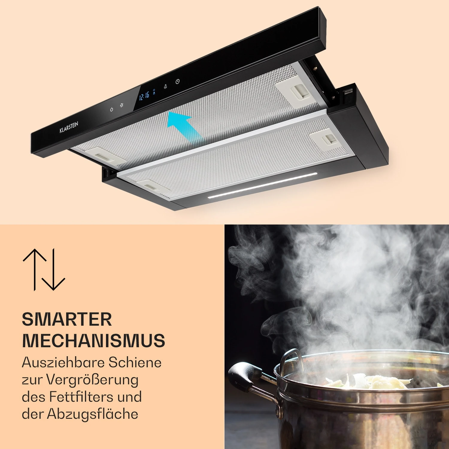 Mariana Neo 60 Flachschirmhaube 60cm 640 M³/h Abluft LED 7 Mariana Neo 60 Flachschirmhaube 60cm 640 M³/h Abluft LED – Bild 5