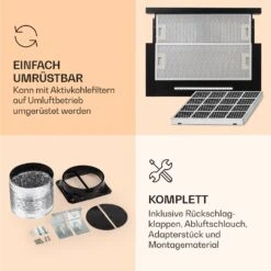 Mariana Neo 60 Flachschirmhaube 60cm 640 M³/h Abluft LED 15 Mariana Neo 60 Flachschirmhaube 60cm 640 M³/h Abluft LED -Klarstein 10035926 de 0006 logo