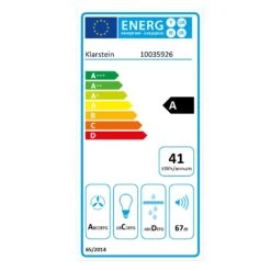 Mariana Neo 60 Flachschirmhaube 60cm 640 M³/h Abluft LED 17 Mariana Neo 60 Flachschirmhaube 60cm 640 M³/h Abluft LED -Klarstein 10035926 energy label