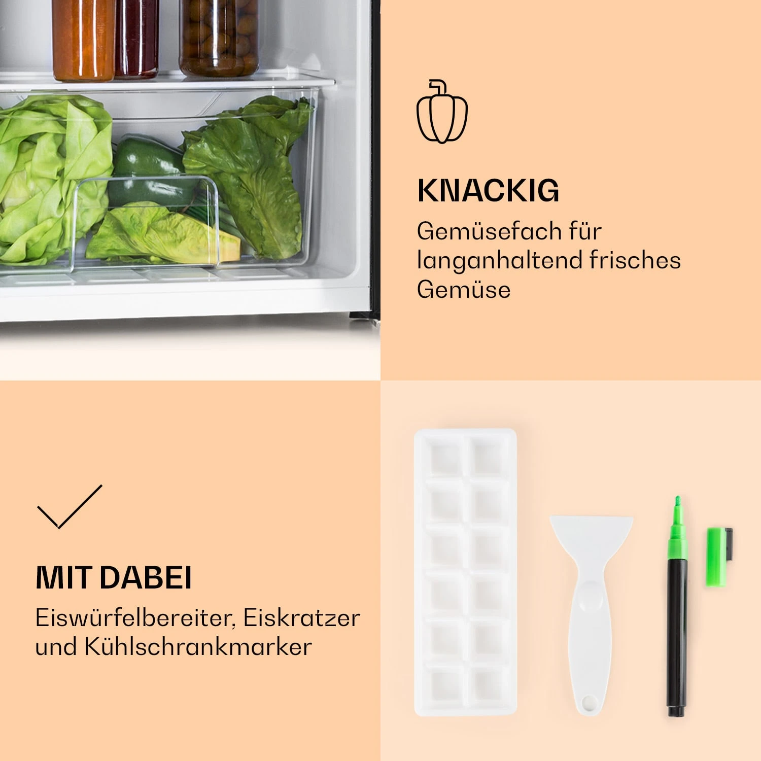 Spitzbergen 83 Kühlschrank 76 Liter Plus 7-Liter-Gefrierfach 2 Böden 7 Spitzbergen 83 Kühlschrank 76 Liter Plus 7-Liter-Gefrierfach 2 Böden – Bild 5