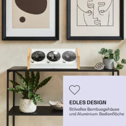 Garonne 6 Uhrenbeweger 6 Uhren 3 Geschwindigkeiten 4 Modi Bambus -Klarstein 10036043 de 0002 logo