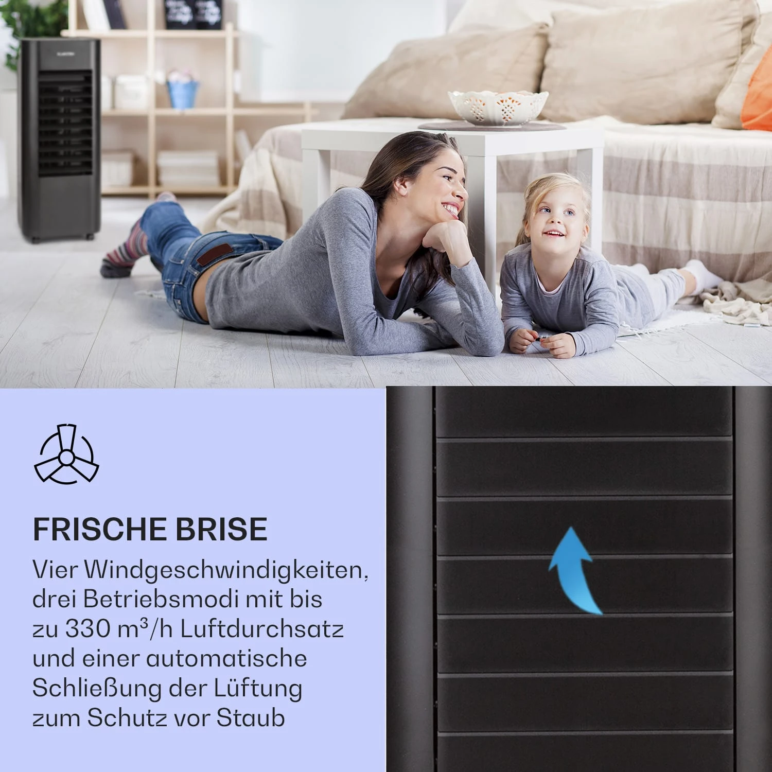 IceWind Max 3-in-1 Luftkühler 330 M³/h 60W 6 Ltr Timer Fernbedienung 4 IceWind Max 3-in-1 Luftkühler 330 M³/h 60W 6 Ltr Timer Fernbedienung – Bild 2