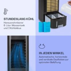 IceWind Max 3-in-1 Luftkühler 330 M³/h 60W 6 Ltr Timer Fernbedienung 14 IceWind Max 3-in-1 Luftkühler 330 M³/h 60W 6 Ltr Timer Fernbedienung -Klarstein 10036068 de 0005 logo