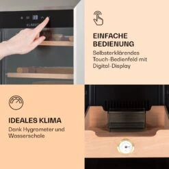 Klarstein El Presidente 48 Zigarren-Humidor 48L 3 Einschübe 1 Fach Zedernholz 14 Klarstein El Presidente 48 Zigarren-Humidor 48L 3 Einschübe 1 Fach Zedernholz -Klarstein 10036102 de 0005 logo