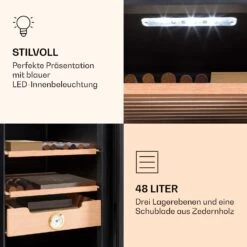 Klarstein El Presidente 48 Zigarren-Humidor 48L 3 Einschübe 1 Fach Zedernholz 15 Klarstein El Presidente 48 Zigarren-Humidor 48L 3 Einschübe 1 Fach Zedernholz -Klarstein 10036102 de 0006 logo