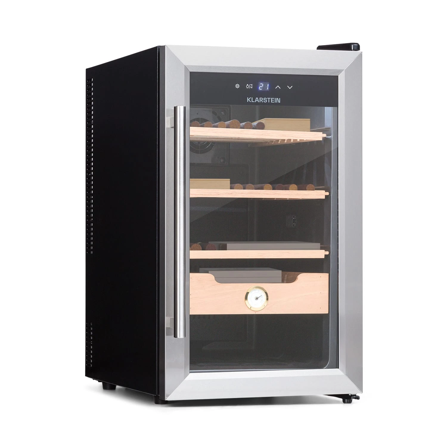 Klarstein El Presidente 48 Zigarren-Humidor 48L 3 Einschübe 1 Fach Zedernholz 3 Klarstein El Presidente 48 Zigarren-Humidor 48L 3 Einschübe 1 Fach Zedernholz