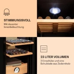 El Presidente 23 Humidor 45 W Touch Buchenholz 23L LED -Klarstein 10036106 de 0006 logo