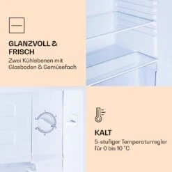 CoolArt 79L Kühl-Gefrier-Kombination EEK F Gefrierfach 9l Designtür 13 CoolArt 79L Kühl-Gefrier-Kombination EEK F Gefrierfach 9l Designtür -Klarstein 10036182 de 0005 logo