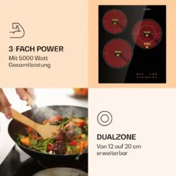 Virtuosa 3 Slim Kochfeld 3 Felder 5000 W Dualzone Timer Keramik -Klarstein 10036334 de 0003 logo