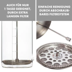 Glaswerk Ristretto French Press 0,35 Liter Borosilikatglas Edelstahl Walnussholz 15 Glaswerk Ristretto French Press 0,35 Liter Borosilikatglas Edelstahl Walnussholz -Klarstein 10036360 de 0006 logo