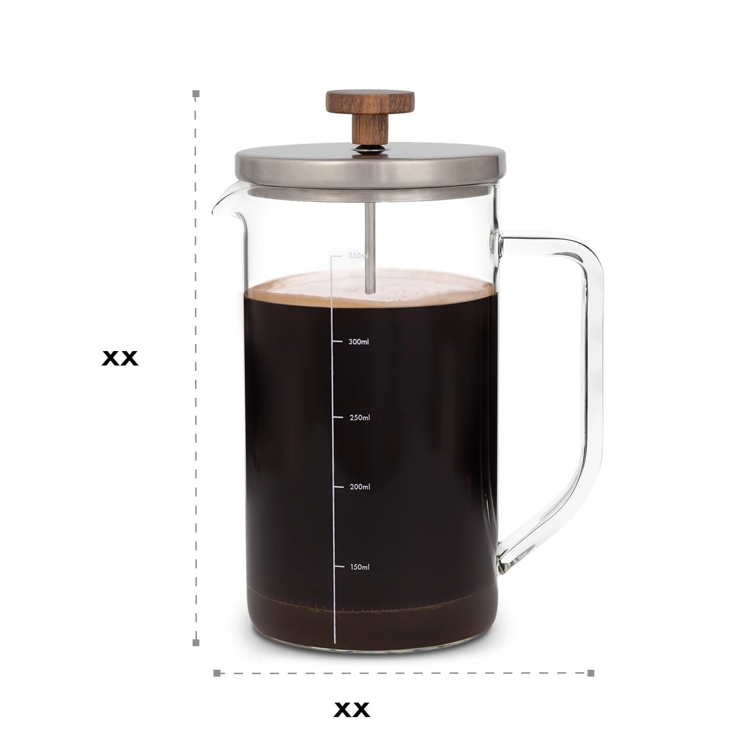 Glaswerk Ristretto French Press 0,35 Liter Borosilikatglas Edelstahl Walnussholz 10 Glaswerk Ristretto French Press 0,35 Liter Borosilikatglas Edelstahl Walnussholz – Bild 8