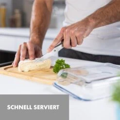 Glaswerk Hermatige Aufschnittbox Mit Glasdeckel Borosilikatglas Bambus Schneidebrett -Klarstein 10036378 de 0004 logo