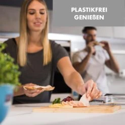 Glaswerk Hermatige Aufschnittbox Mit Glasdeckel Borosilikatglas Bambus Schneidebrett -Klarstein 10036378 de 0005 logo