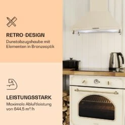 Victoria Dunstabzugshaube 60cm Retro-Design 644,5m³/h 2 LED-Lampen -Klarstein 10036447 de 0003 logo