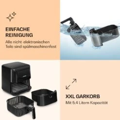 AeroVital Deluxe Heißluftfritteuse 1700W 5,4 Liter Edelstahl -Klarstein 10036476 de 0006 logo