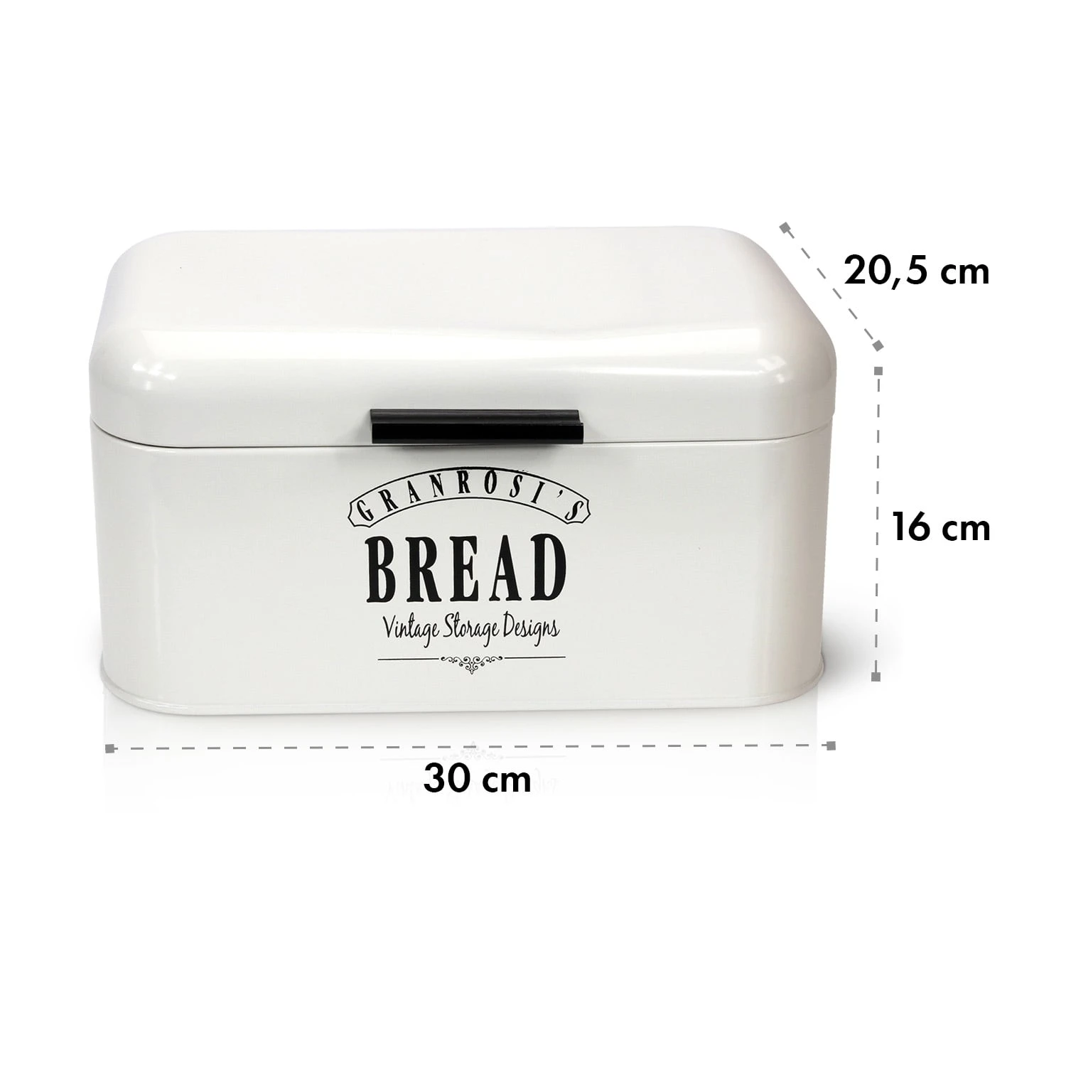 Delaware Brotkasten Metall 30x16x20,5 Cm Klappdeckel Lüftungslöcher 9 Delaware Brotkasten Metall 30x16x20,5 Cm Klappdeckel Lüftungslöcher – Bild 7