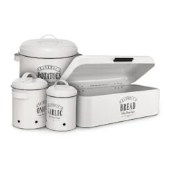 Iowa Zwiebeltopf Emaille-Stahlblech Ca. 17 X 22,5 X 14 Rostfrei -Klarstein 10037448 yy 0005 logo