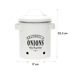 Iowa Zwiebeltopf Emaille-Stahlblech Ca. 17 X 22,5 X 14 Rostfrei -Klarstein 10037448 yy 0006 logo