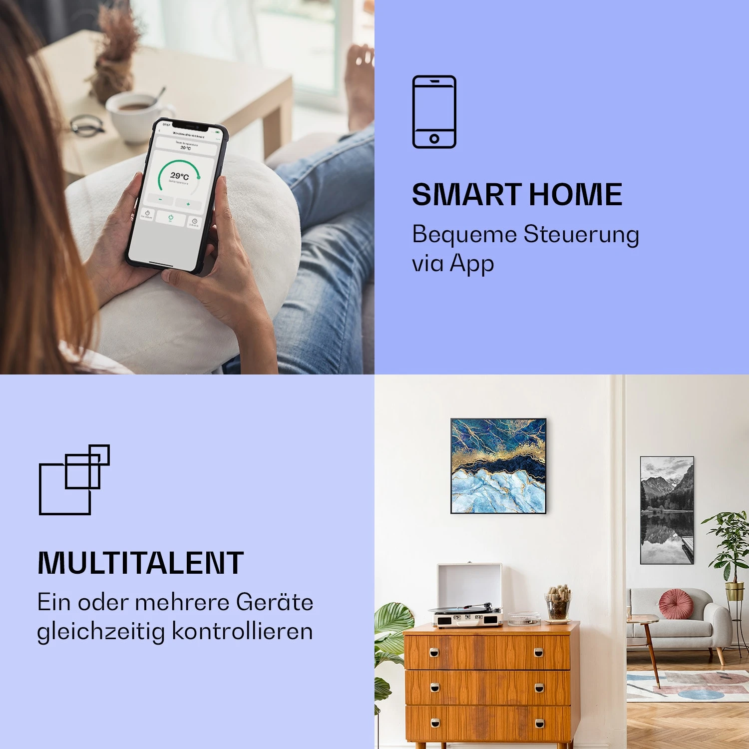 Wonderwall Air Art Smart Infrarotheizung Blauer Marmor 60x60cm 350W 4 Wonderwall Air Art Smart Infrarotheizung Blauer Marmor 60x60cm 350W – Bild 2