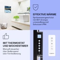 Wonderwall Air Art Smart Infrarotheizung Blauer Marmor 60x60cm 350W 13 Wonderwall Air Art Smart Infrarotheizung Blauer Marmor 60x60cm 350W -Klarstein 10037827 de 0004 logo