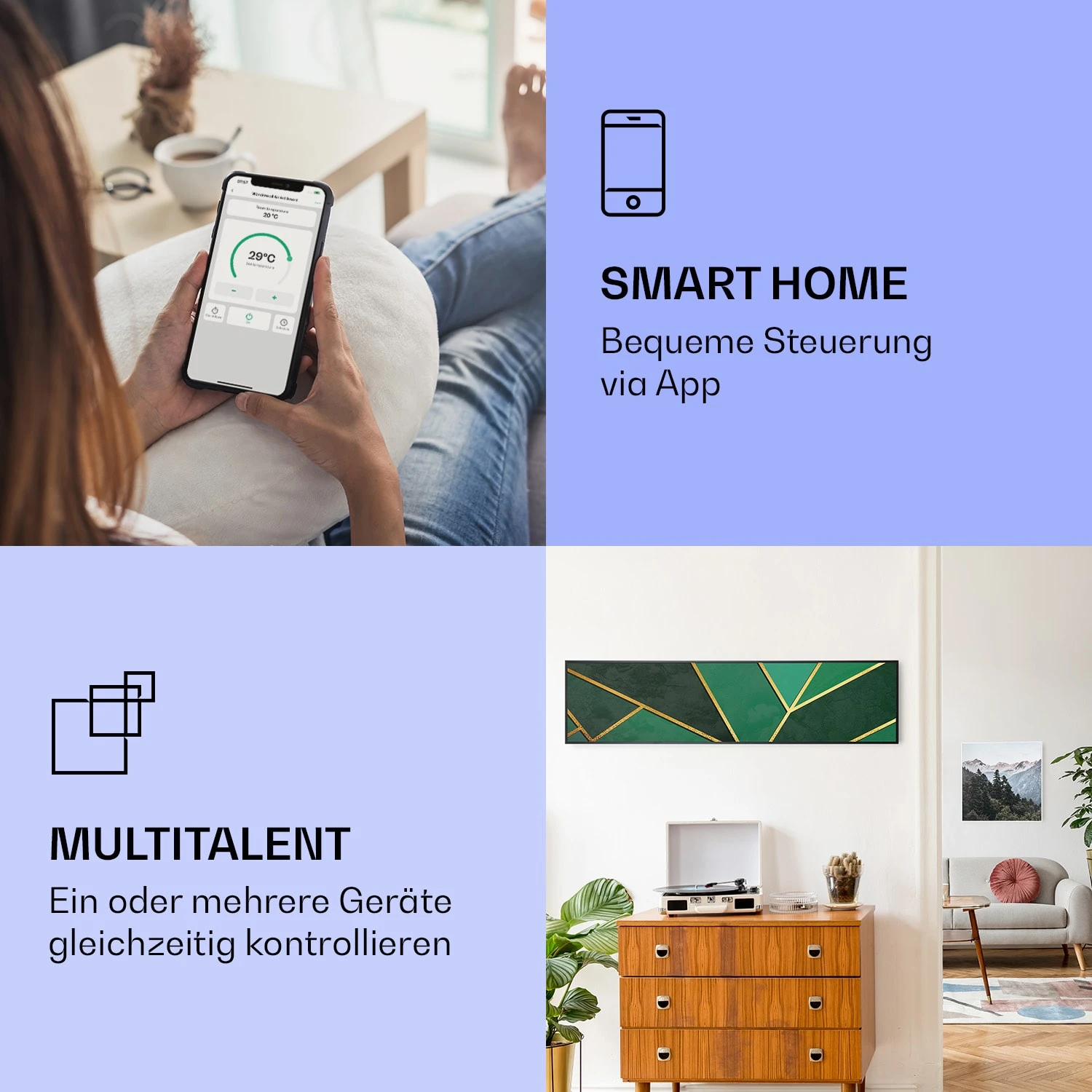 Wonderwall Air Art Smart Infrarotheizung Grüne Linie 120x30cm 350W 4 Wonderwall Air Art Smart Infrarotheizung Grüne Linie 120x30cm 350W – Bild 2