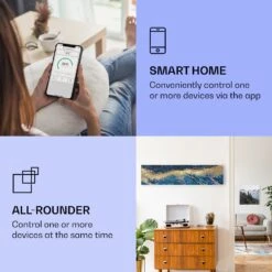 Wonderwall Air Art Smart Infrarotheizung Blauer Marmor 120x30cm 350W -Klarstein 10037850 uk 0002 logo