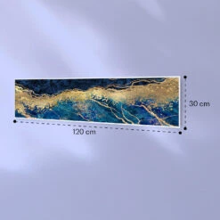Wonderwall Air Art Smart Infrarotheizung Blauer Marmor 120x30cm 350W -Klarstein 10037850 yy 0007 logo