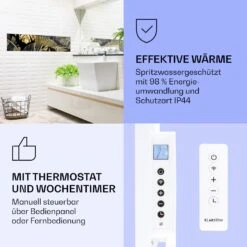 Wonderwall Air Art Smart Infrarotheizung Schwarze Blume 120x30cm 350W 13 Wonderwall Air Art Smart Infrarotheizung Schwarze Blume 120x30cm 350W -Klarstein 10037852 de 0004 logo