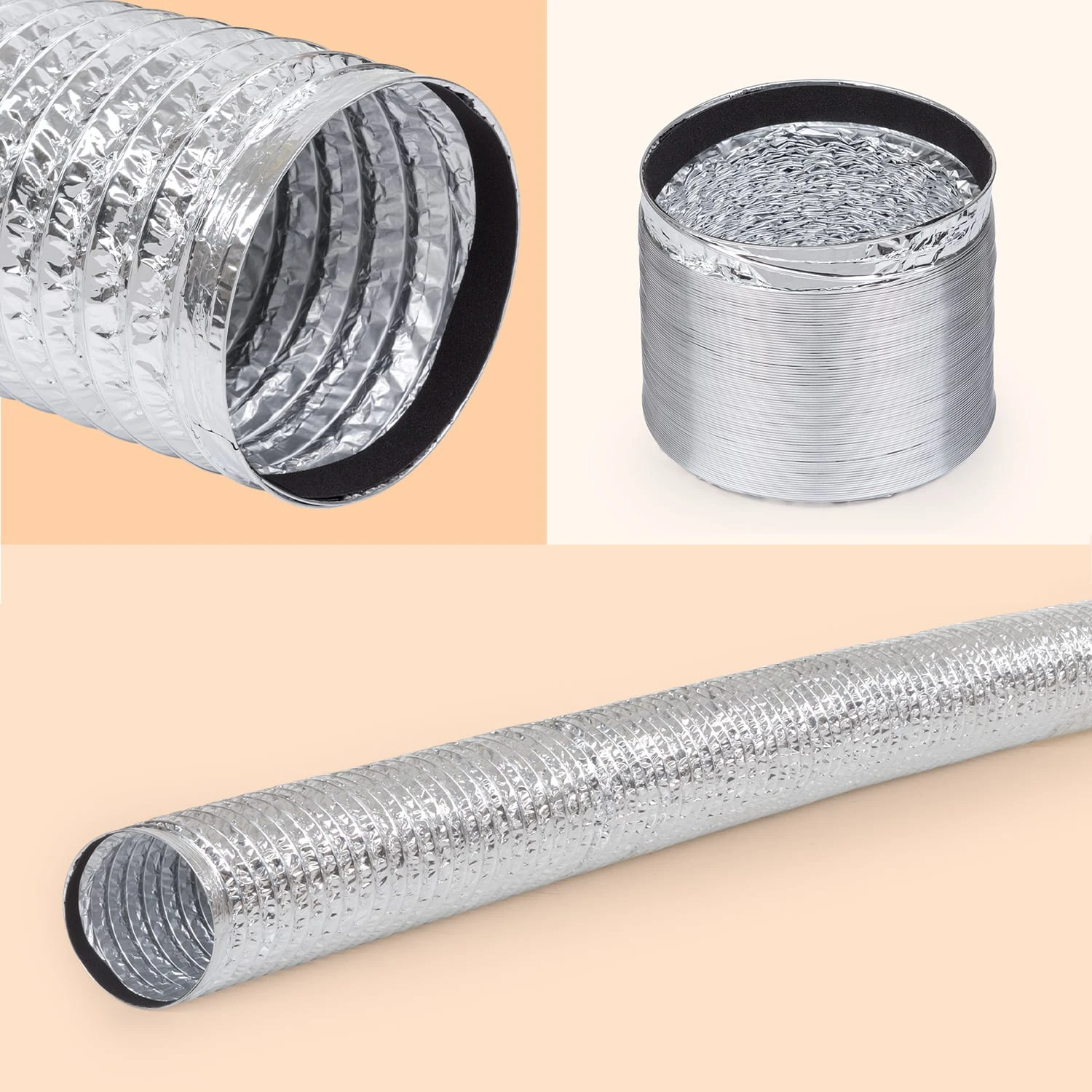 Abluftschlauch Zubehör Ersatz Ø15cm 150 Cm Flex Universal 4 Abluftschlauch Zubehör Ersatz Ø15cm 150 Cm Flex Universal – Bild 2