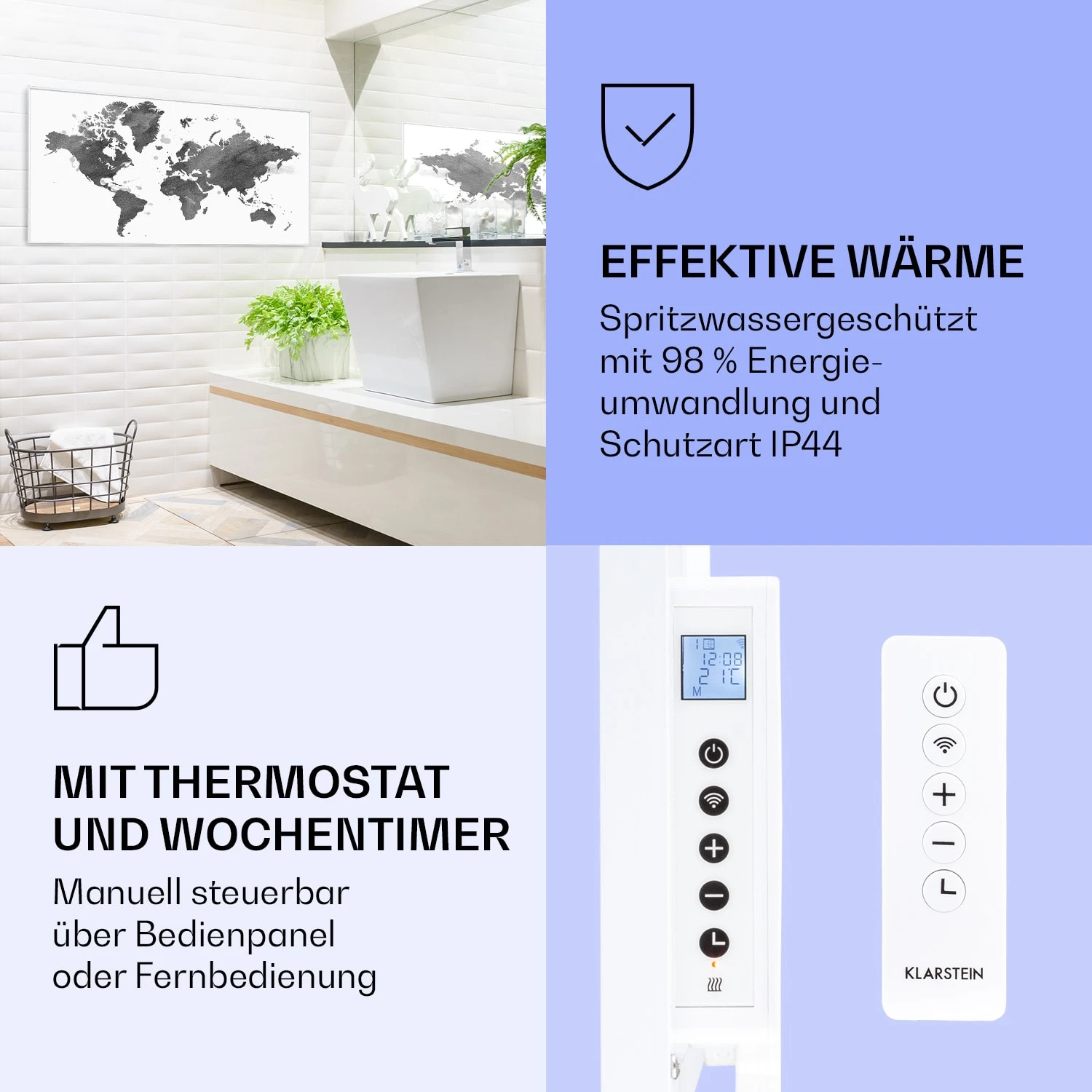 Wonderwall Air Art Smart Infrarotheizung Schwarze Karte 120x60cm 700W 6 Wonderwall Air Art Smart Infrarotheizung Schwarze Karte 120x60cm 700W – Bild 4