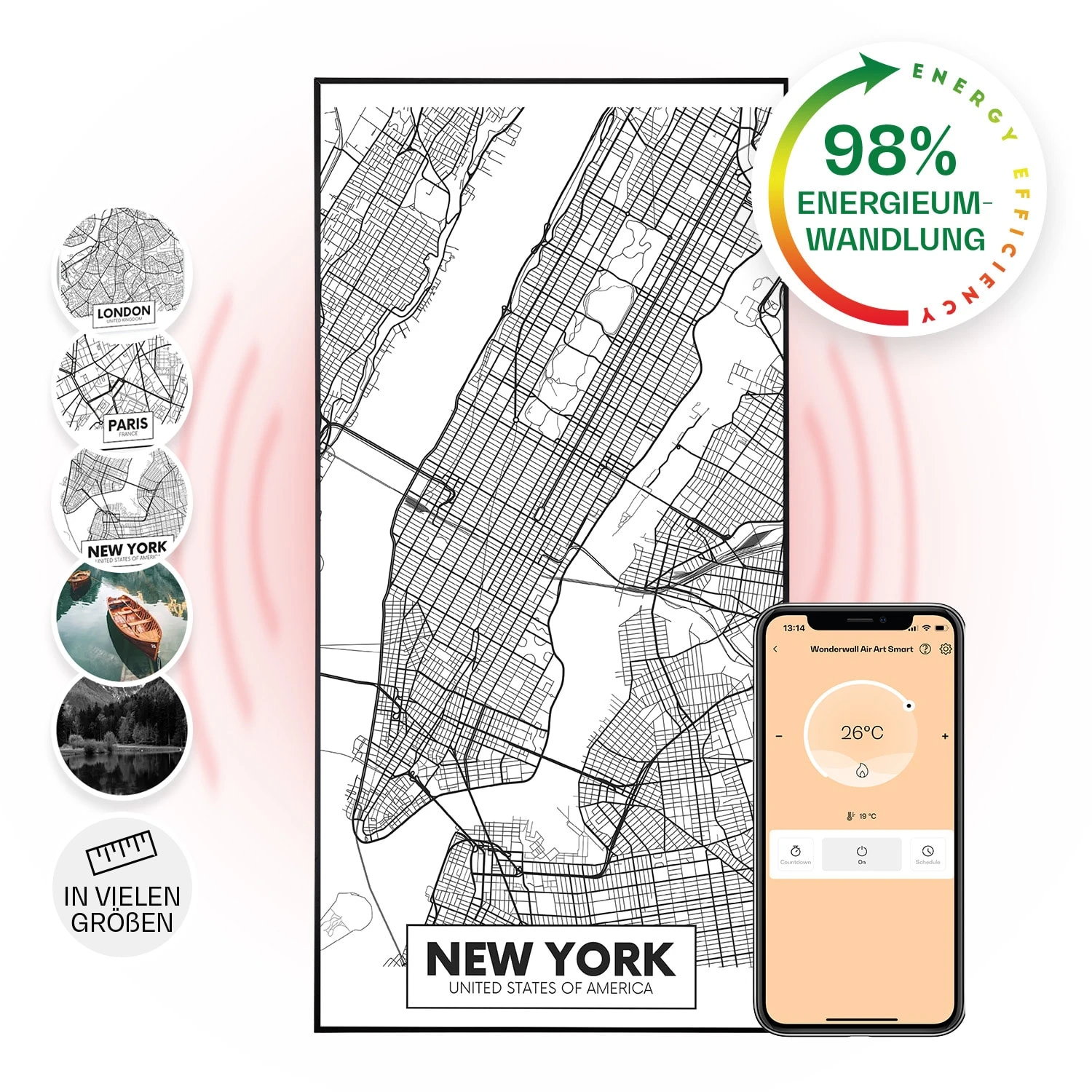 Wonderwall Air Art Smart Infrarotheizung Map New York 60x120cm 700W 3 Wonderwall Air Art Smart Infrarotheizung Map New York 60x120cm 700W