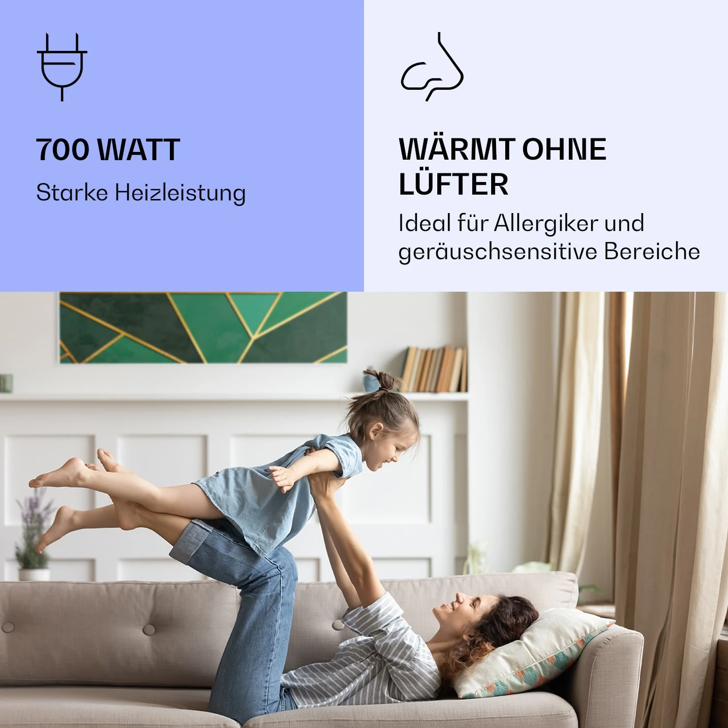 Wonderwall Air Art Smart Infrarotheizung Grüne Linie 120x60cm 700W 7 Wonderwall Air Art Smart Infrarotheizung Grüne Linie 120x60cm 700W – Bild 5