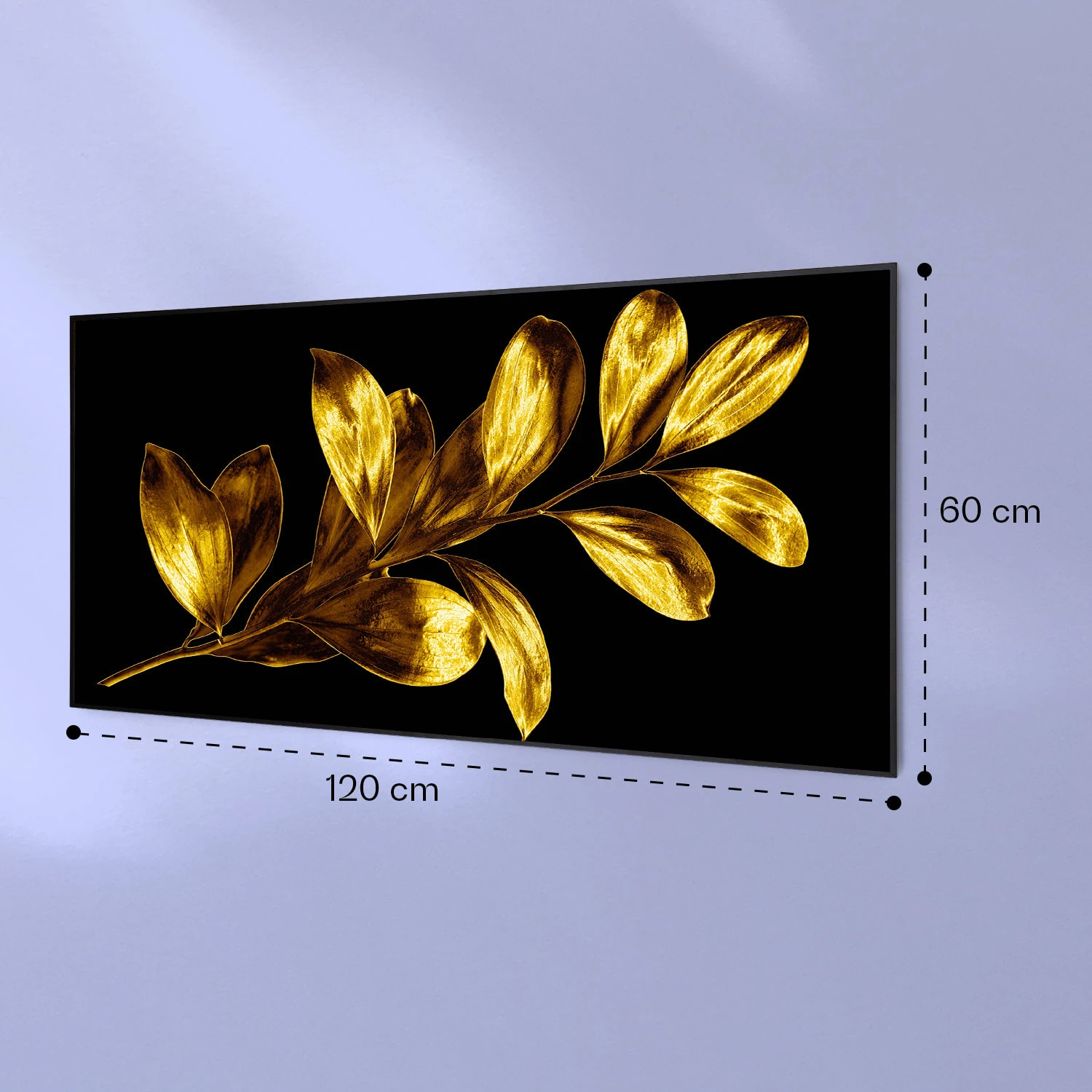 Wonderwall Air Art Smart Infrarotheizung Goldenes Blatt 120x60cm 700W 9 Wonderwall Air Art Smart Infrarotheizung Goldenes Blatt 120x60cm 700W – Bild 7