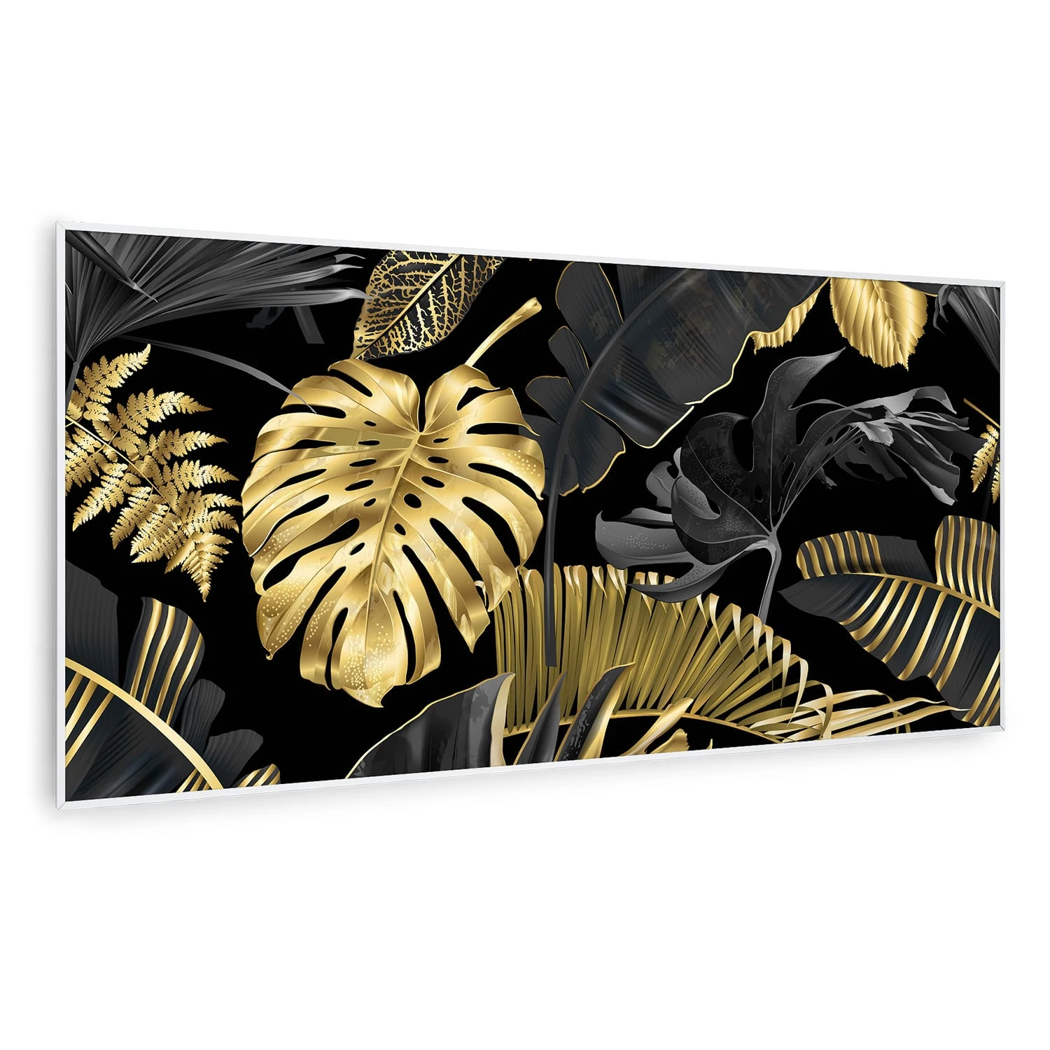Wonderwall Air Art Smart Infrarotheizung Schwarzes Blatt 120x60cm 700W 3 Wonderwall Air Art Smart Infrarotheizung Schwarzes Blatt 120x60cm 700W
