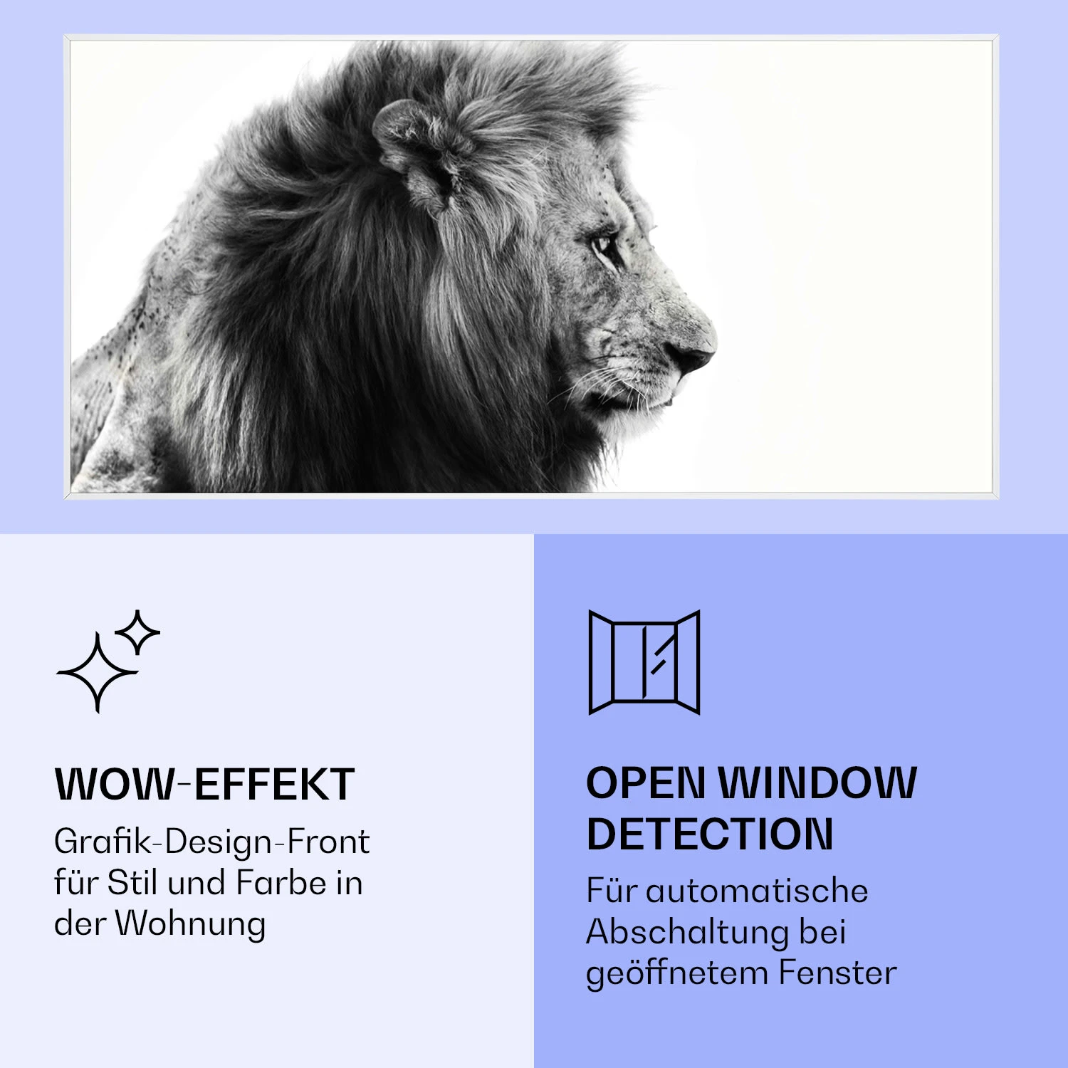 Wonderwall Air Art Smart Infrarotheizung Löwe 60x120cm 700W 8 Wonderwall Air Art Smart Infrarotheizung Löwe 60x120cm 700W – Bild 6