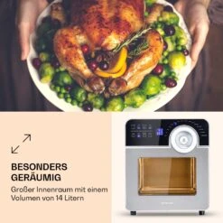 AeroVital Cube Chef Heißluftfritteuse 1700 W 14 Liter 16 Programme Ober- Und Unterhitze -Klarstein 10037975 de 0002 logo