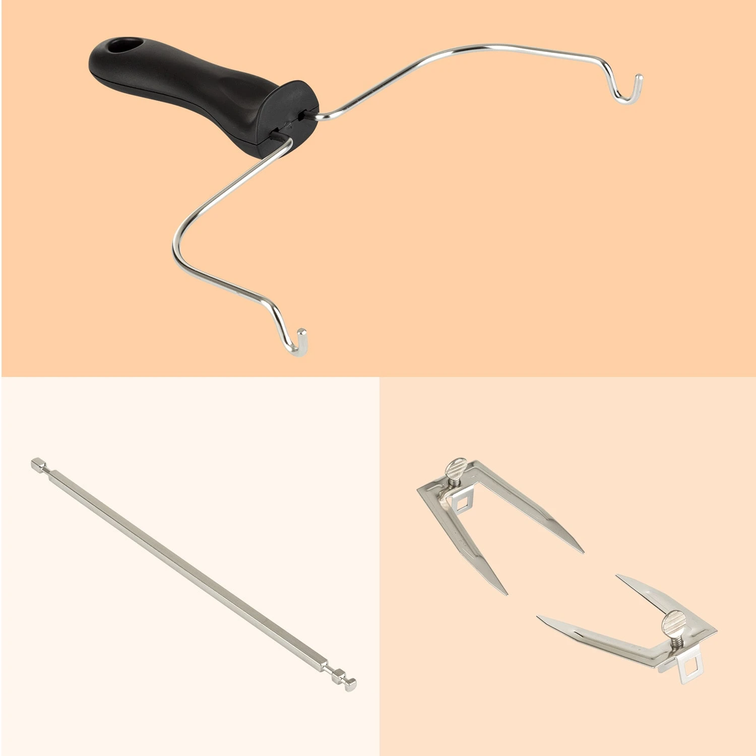 AeroVital Cube Chef Heißluftfritteuse Rotisseriespieß & Drehspießheber Edelstahl 4 AeroVital Cube Chef Heißluftfritteuse Rotisseriespieß & Drehspießheber Edelstahl – Bild 2