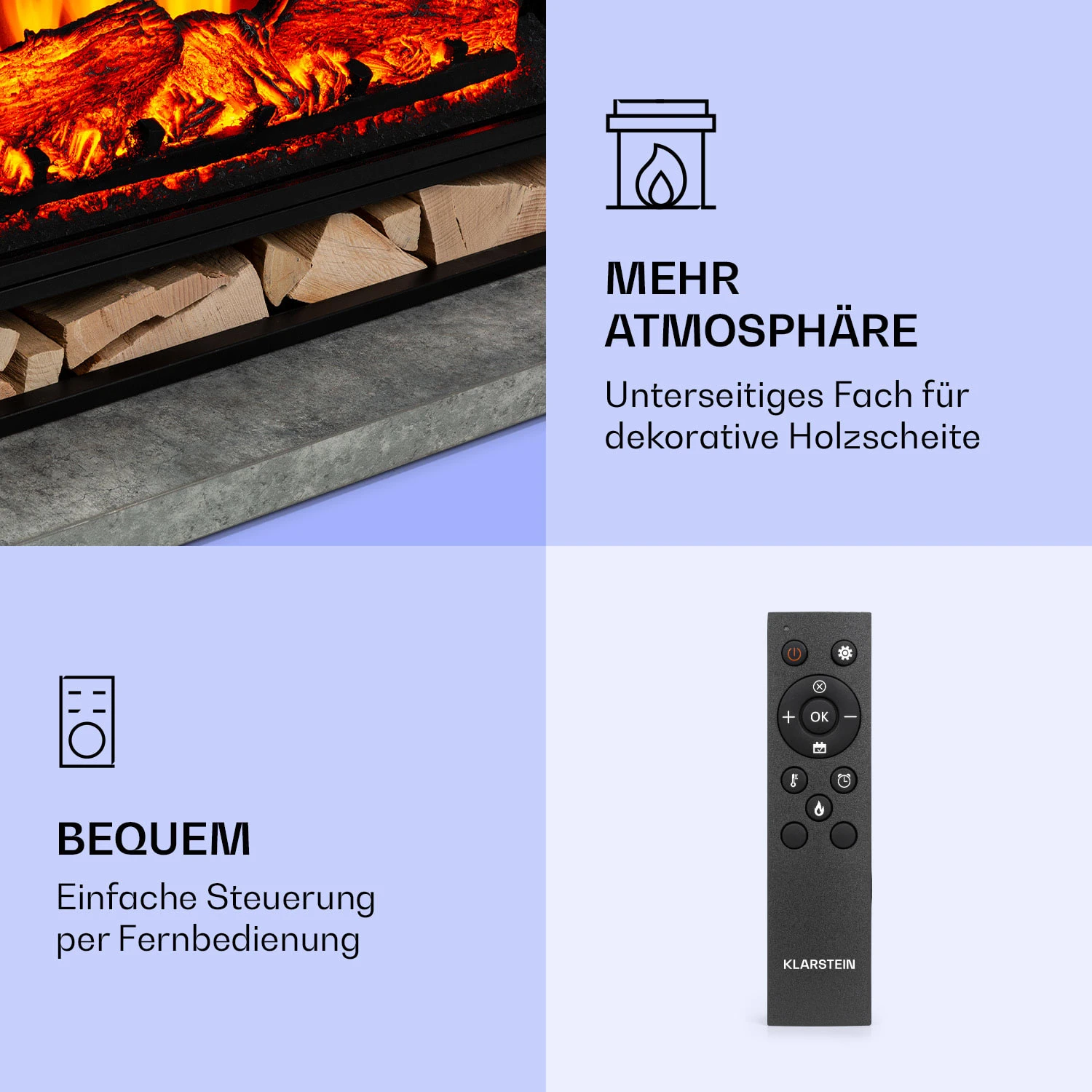 Crater Lake Elektrokamin 1900 W LED-Technik Fernbedienung 4 Crater Lake Elektrokamin 1900 W LED-Technik Fernbedienung – Bild 2