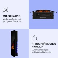 Klarstein Lamington Elektrokamin 2000 W LED-Flammen Heizlüfter Timer Ambientelicht 10 Klarstein Lamington Elektrokamin 2000 W LED-Flammen Heizlüfter Timer Ambientelicht -Klarstein 10038005 de 0003 logo