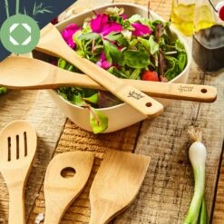 Kochlöffelset Mit Aufbewahrungsbox 6er Set Nachhaltig Leicht Bambus -Klarstein 10038026 yy 0004 logo