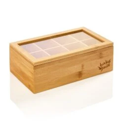 Teebox 8 Fächer 120 Teebeutel Kunststoff-Sichtfenster Bambus 15 Teebox 8 Fächer 120 Teebeutel Kunststoff-Sichtfenster Bambus -Klarstein 10038043 yy 0007 logo