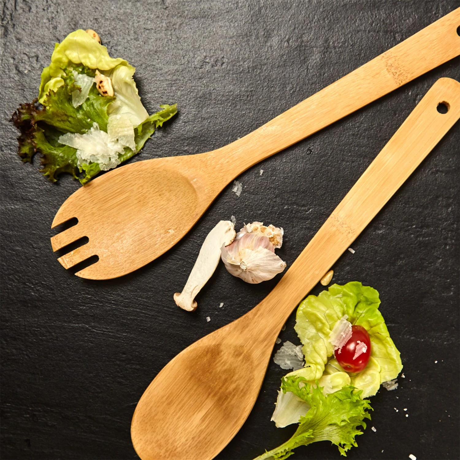 Küchenzubehör Kochlöffel Und Pfannenheber 6er-Set Nachhaltig Bambus 7 Küchenzubehör Kochlöffel Und Pfannenheber 6er-Set Nachhaltig Bambus – Bild 5