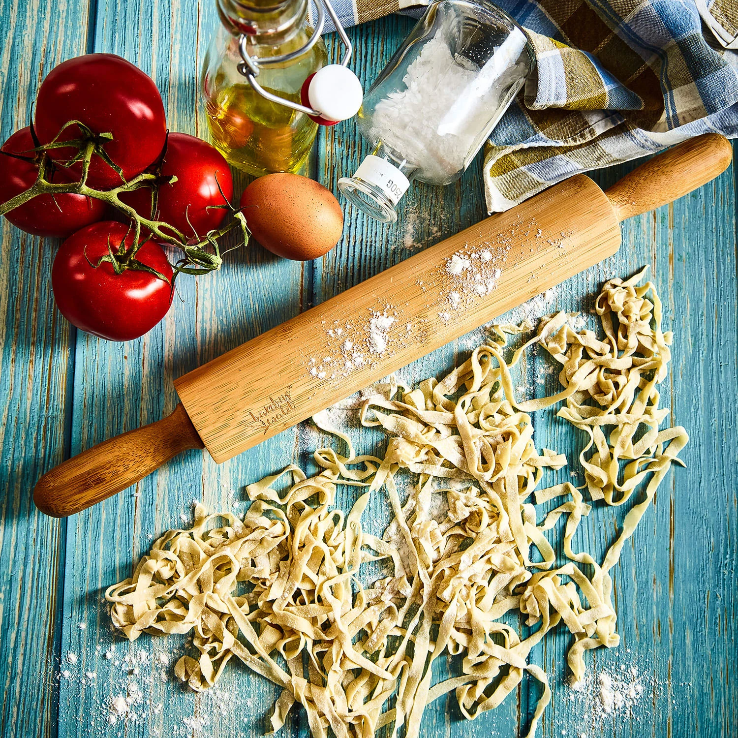 Nudelholz 100 % Bambus 43 X 5 Cm (LxØ) Glatte Oberfläche Bambus 4 Nudelholz 100 % Bambus 43 X 5 Cm (LxØ) Glatte Oberfläche Bambus – Bild 2