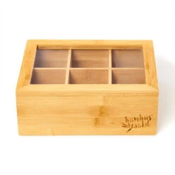 Teebox 6 Fächer 90 Teebeutel Kunststoff-Sichtfenster Bambus 12 Teebox 6 Fächer 90 Teebeutel Kunststoff-Sichtfenster Bambus -Klarstein 10038069 yy 0004 logo