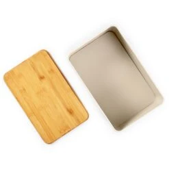 Stigby 2-in-1 Brotkasten Mit Schneidebrett Metallblech Bambus 11 Stigby 2-in-1 Brotkasten Mit Schneidebrett Metallblech Bambus -Klarstein 10038107 yy 0003 logo