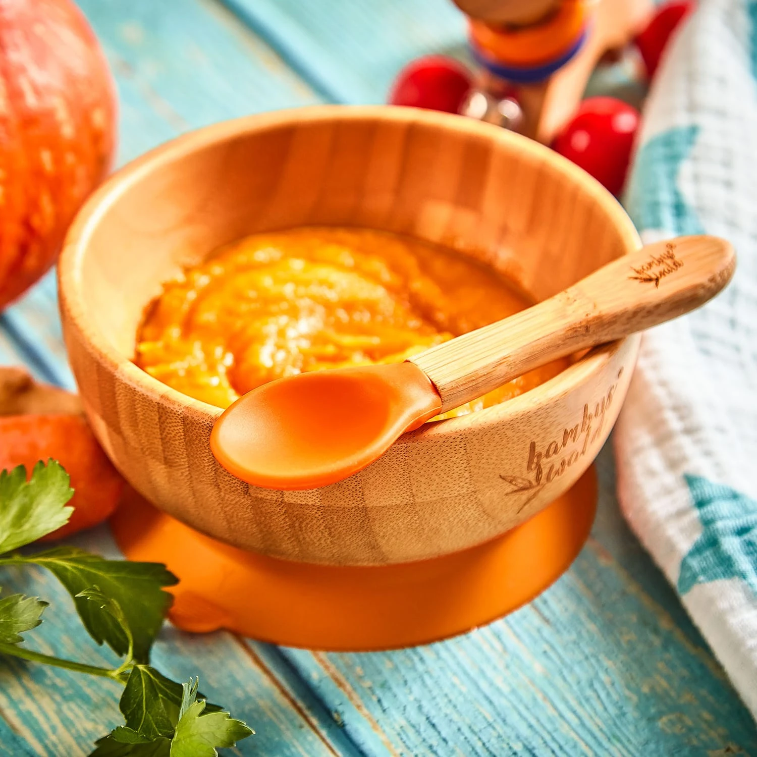 Kindergeschirr Mit Bambusschale Und Löffel 400 Ml Inkl. Saugnapf Ø: 13,7 Cm 4 Kindergeschirr Mit Bambusschale Und Löffel 400 Ml Inkl. Saugnapf Ø: 13,7 Cm – Bild 2