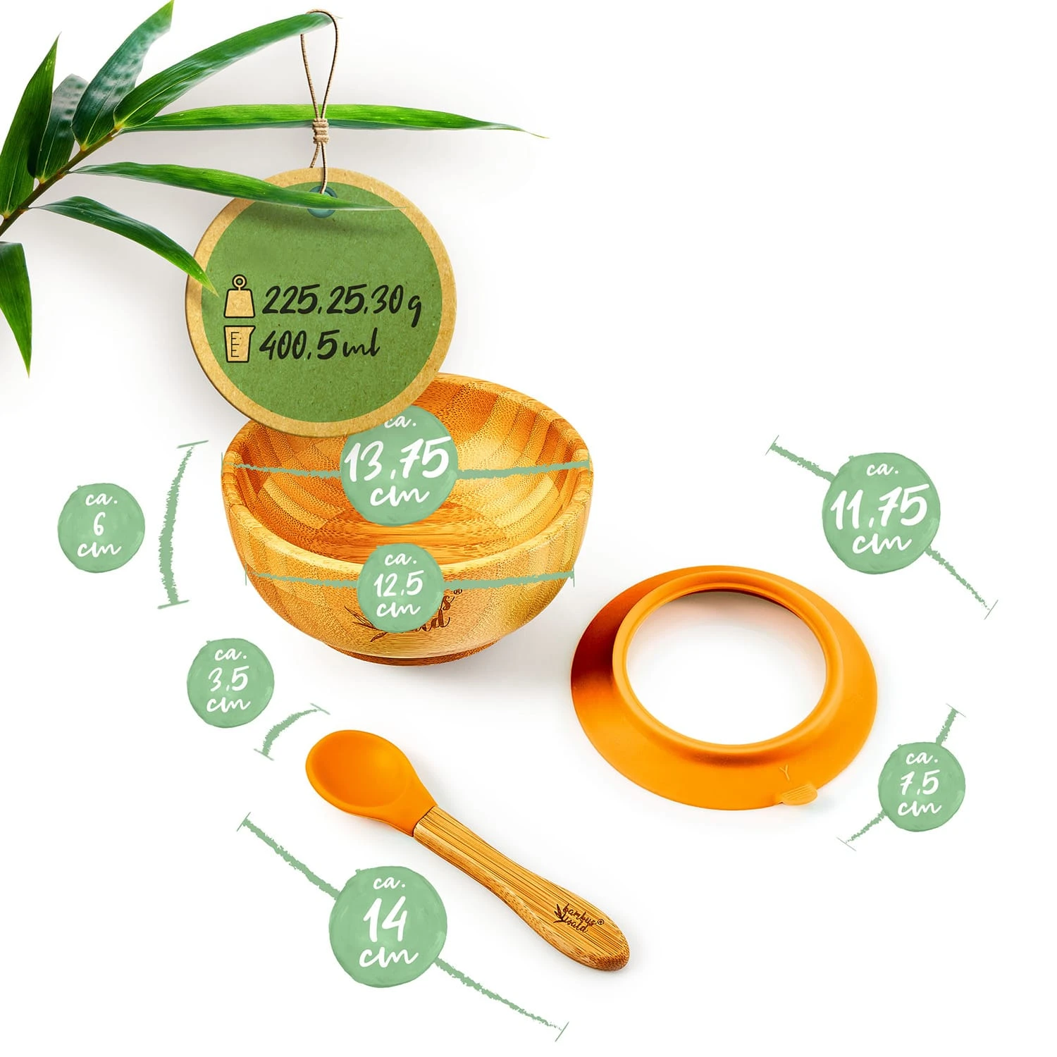 Kindergeschirr Mit Bambusschale Und Löffel 400 Ml Inkl. Saugnapf Ø: 13,7 Cm 8 Kindergeschirr Mit Bambusschale Und Löffel 400 Ml Inkl. Saugnapf Ø: 13,7 Cm – Bild 6