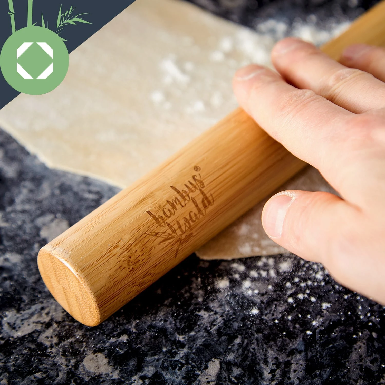 Teigroller 2er-Set 100 % Bambus 30/40 X 3,3 Cm (LxØ) Glatt Bambus 5 Teigroller 2er-Set 100 % Bambus 30/40 X 3,3 Cm (LxØ) Glatt Bambus – Bild 3