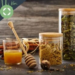 Rundes Glas Mit Bambusdeckel 4er-Set Inhalt: 600 Ml, 1000 Ml, 1500 Ml, 1800 Ml 13 Rundes Glas Mit Bambusdeckel 4er-Set Inhalt: 600 Ml, 1000 Ml, 1500 Ml, 1800 Ml -Klarstein 10038254 yy 0004 logo